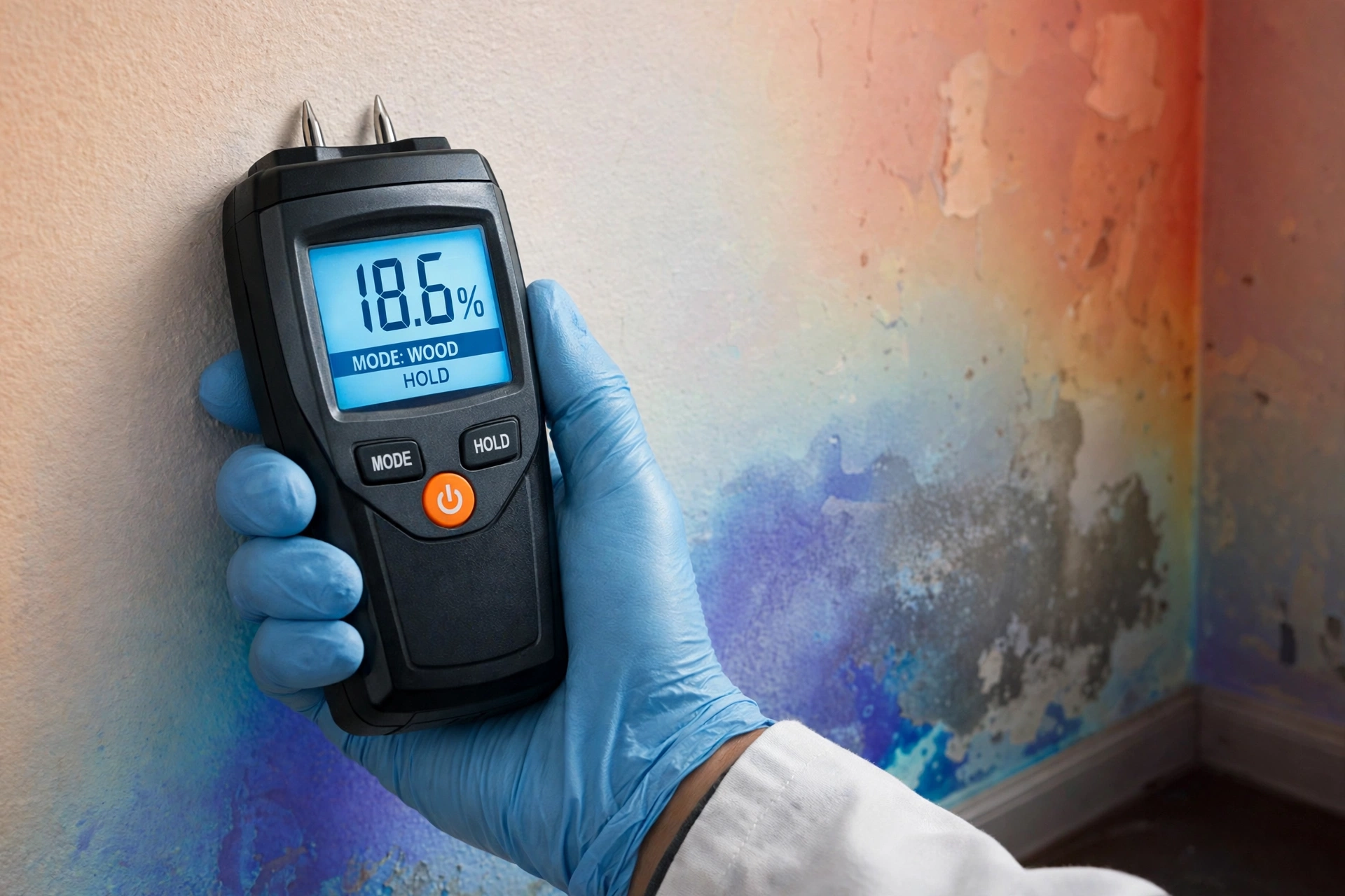 Thermal imaging scan locating a hidden wall leak inside a Santee, CA home